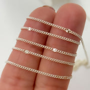 Sterling Silver Satellite Curb & Diamond Cut Marina Link Chain